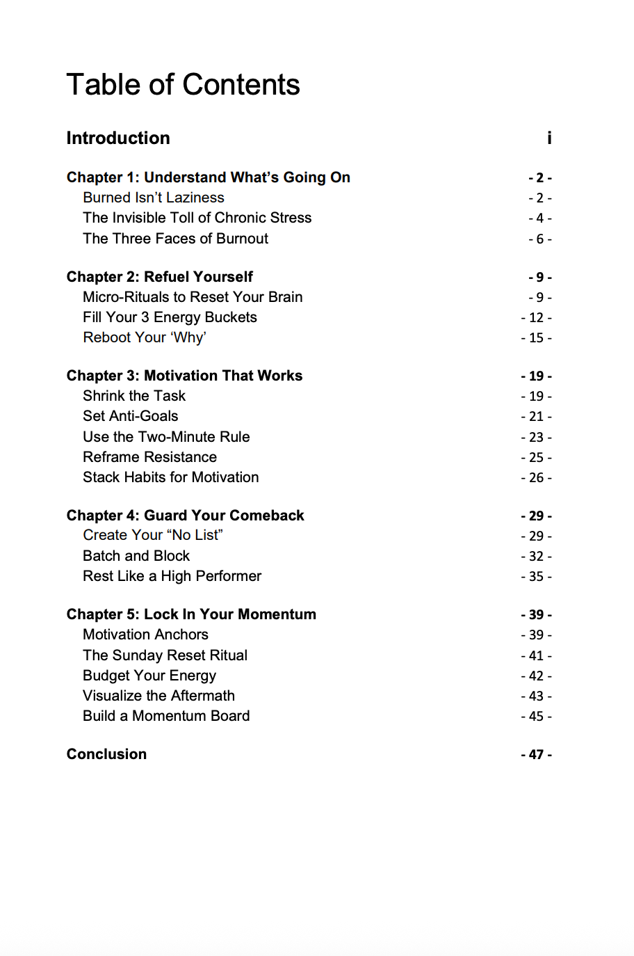 BURNED OUT, BUT NOT BROKEN